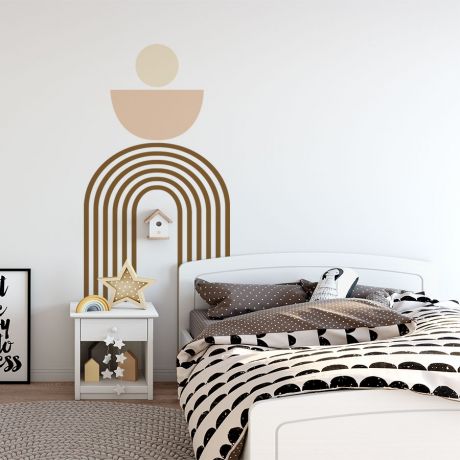 Semi Circle & arch Boho Wall Decal Abstract Wall Stickers