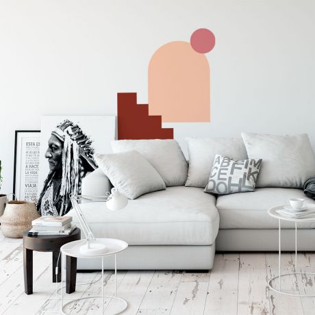 Boho Shapes Abstract Wall Art decor Geometric Wall Decal