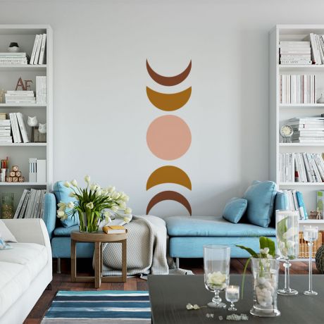 Boho Circle with Half Circles Nursery Wall Decals