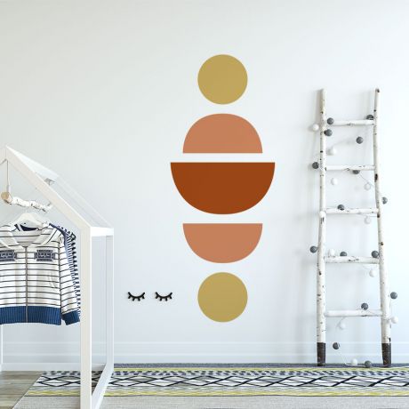 Circle & Half circle Boho Shapes Geometric Wall Decor Abstract Wall Art
