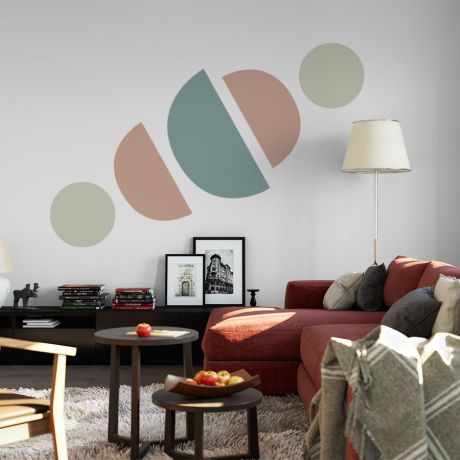 Circle & Half circle Boho Shapes Geometric Wall Decor Abstract Wall Art