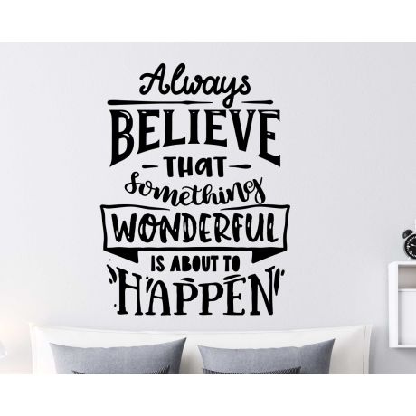 Always Believe Motivational Quotes Wall Decals For Room Decoration