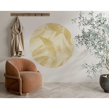 Whimsical plant Leaves Wall Stickers Round Floral decor