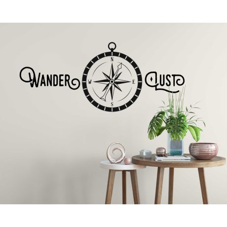 Beautiful Wanderlust Motivational Decals For Room Wall Decoration