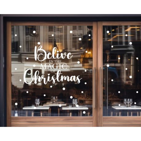 Belive in the Magic of Christmas Wall Stickers for Window Decor