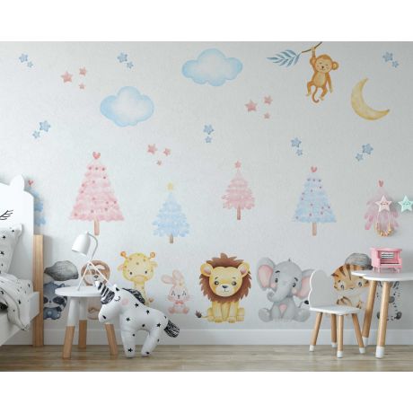 Best And Cute Animals Wall Stickers For Nursery Wall Decoration