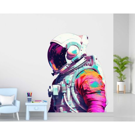 Best Premium Quality Astronaut In Colorful Illustration Wall Stickers
