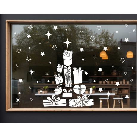 Best Christmas Gifts Vinyl Stickers for Shop Window Glass Decor