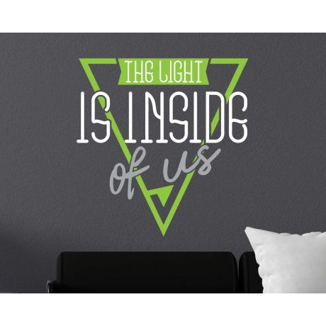 The Light Is Inside Of Us Inspirational Vinyl Sticker For Positive Vibes