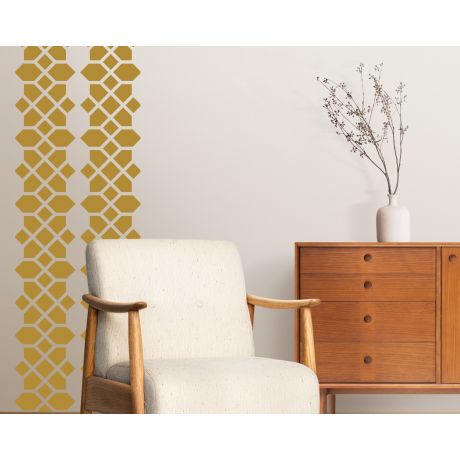 Laser Cut Geometric Pentagon Pattern Design Wall Decals For Home And Office Decor