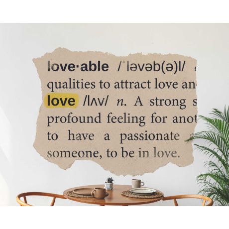 Love Dictionary Png Ephemera Collage Element Wall Sticker For Home Decoration