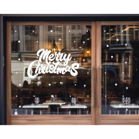 Best Merry Christmas Vinyl Glass Window Decals