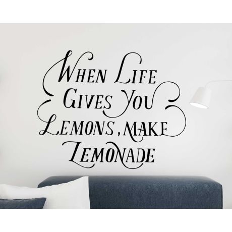 Best Motivational Lemonade Quotes Wall Decal for Daily Inspiration