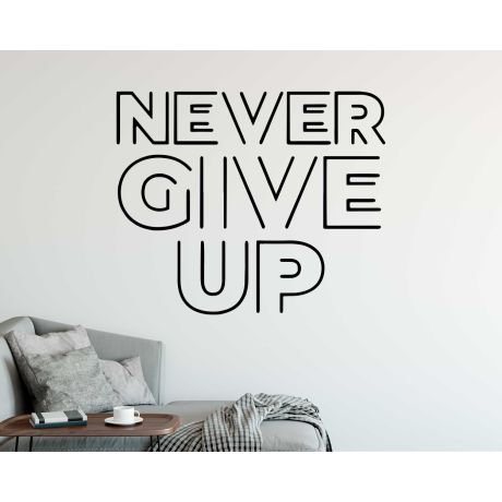 Best Never Give Up Motivational Vinyl Stickers for Positive Vibes