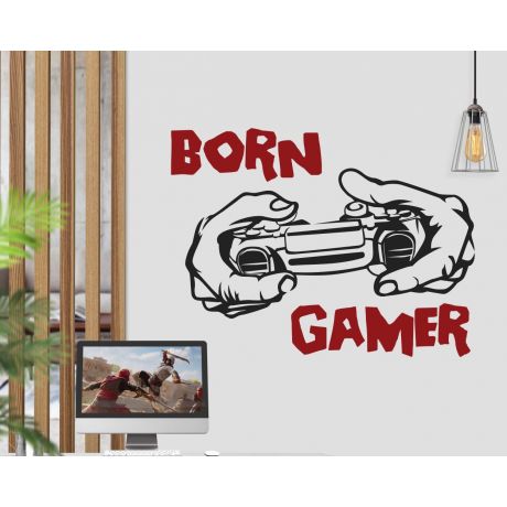 Born Gamer wall Stickers For Gaming Room Wall Decoration