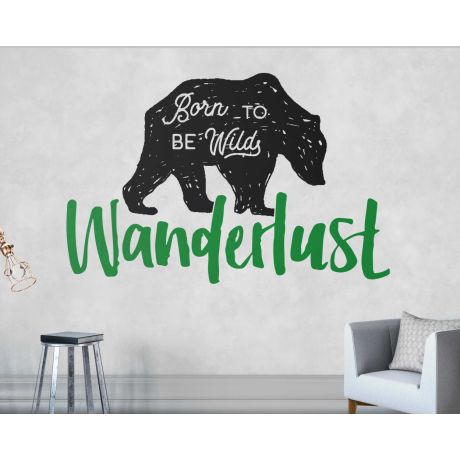 Born To Be Wild Wanderlust Motivational Wall Decals For Home Decoration