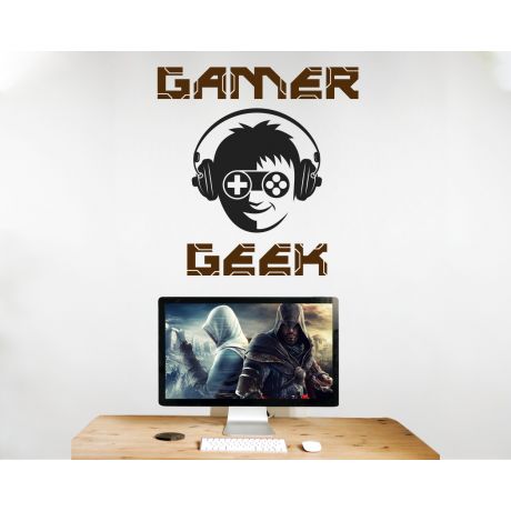 Gamer Geek Gaming Wall Stickers For Boys Room Wall Decoration