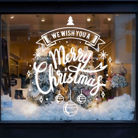Christmas Decoration Vinyl Window Stickers | Huetion
