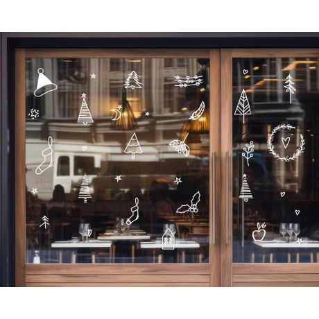 Best Christmas Window Glass Decoration