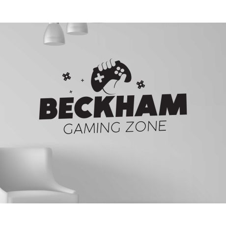 Custom Name Gaming Zone Wall Decals For Personalized Gamer Room Decoration
