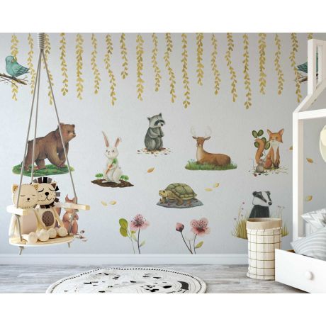 Cute Animals Wall Stickers For Kids Room Wall Decoration