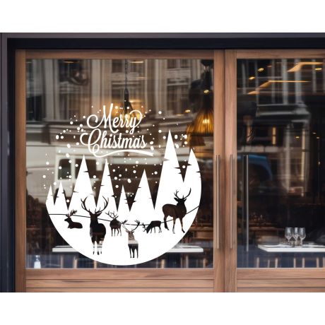 Cute Merry Christmas Stickers For Window Glass Door Decoration