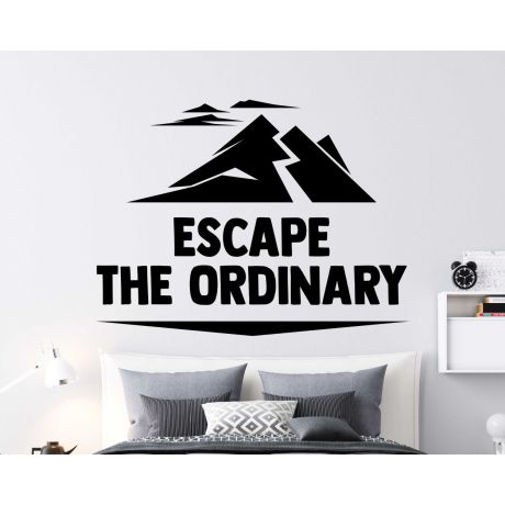 Escape The Ordinary Motivational Quotes Wall Decals For Room Wall Decoration