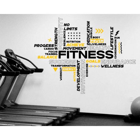 Motivational Decor Fitness Quotes Home Gym Wall Stickers