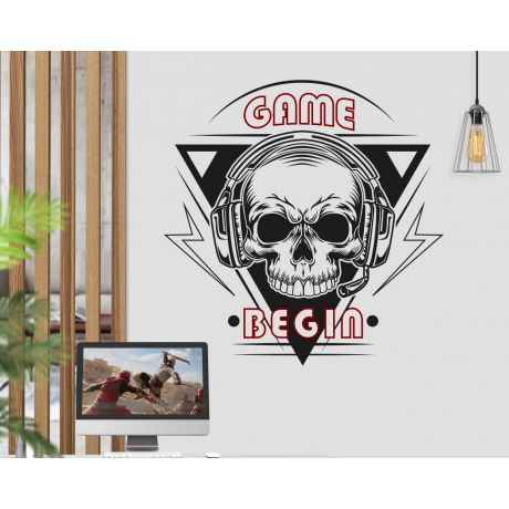 Game Begin Wall Decals For Boys Room Gaming Wall Decoration