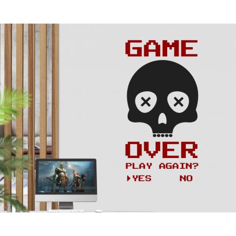 Best Game Over Wall Stickers For Gaming Room Wall Decoration
