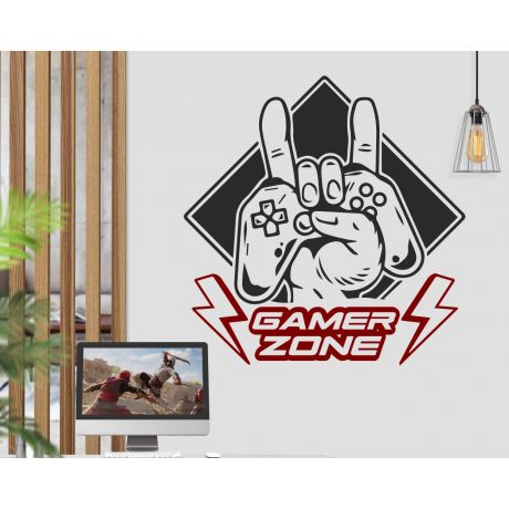 Gamer Zone Gaming Wall Stickers for Boys Room Wall Decoration