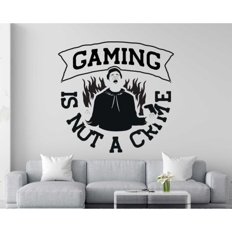 Gaming Is Not A Crime Wall Decals For Gaming Rooms And Geeky Spaces