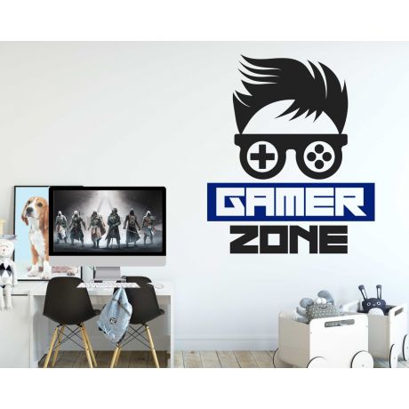 Gamer Zone Gaming Wall Decals For Boys Room Wall Decoration