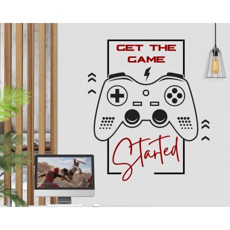 Get The Game Started Wall Stickers For Gaming Room Wall Decoration