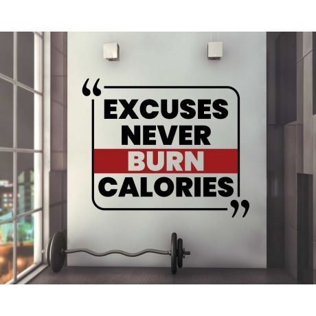 Fitness Quotes Excuses Never Burn Calories 