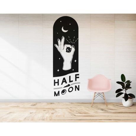 Half Moon Beautiful Wall Decals For Office And Home Decoration