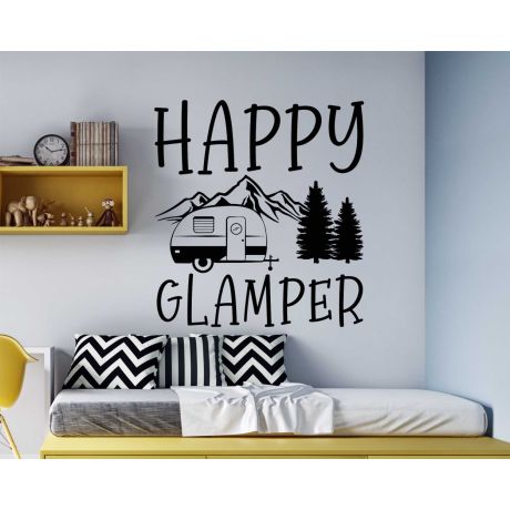 Happy Glamper Motivational Wall Decals For Room Wall Decoration