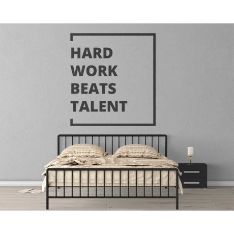 Hard Work Beats Talent Inspiring Quotes Wall Decals for Motivation