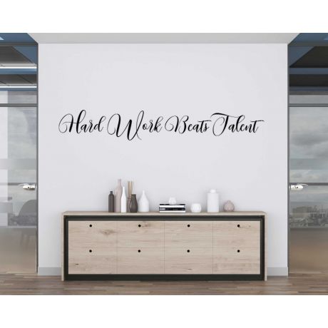 Hard Work Beats Talent Wall Decals For Office Wall Decoration