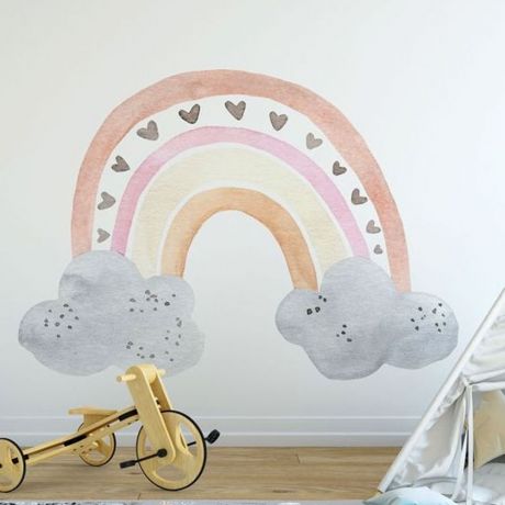 Home Decor, Rainbow Wall Stickers, Rainbow Stickers for Kids Room Decor, Wall Decals for Kids room, Nursery Wall Decals, Rainbow Wall Decals