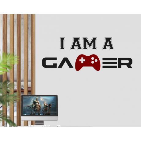 I Am A Gamer Wall Stickers For Gaming Room Wall Decoration