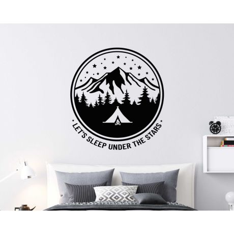 Inspire Sweet Dreams With Lets Sleep Under The Stars Quotes Wall Decals Assortment