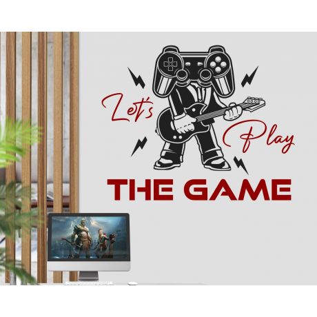 Lets Play The Game Wall Decals for Gaming Room Wall decoration