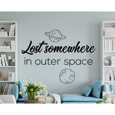 Lost Somewhere In Outer Space Wall Decals For Room Wall Decoration