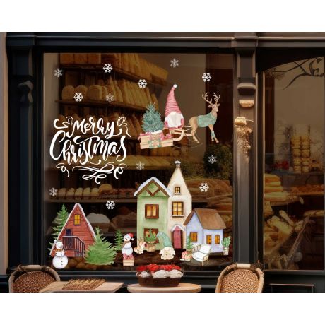 Best Merry Christmas Celebration Stickers for Window Decoration