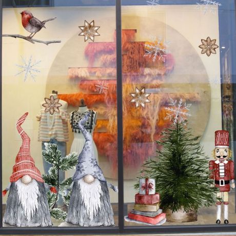 Merry Christmas Santa Claus Decoration Window Sticker | Huetion
