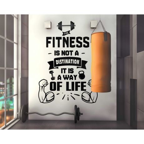 Motivational Home Gym Quotes Wall Stickers, Inspirational Words Gym Room Decor