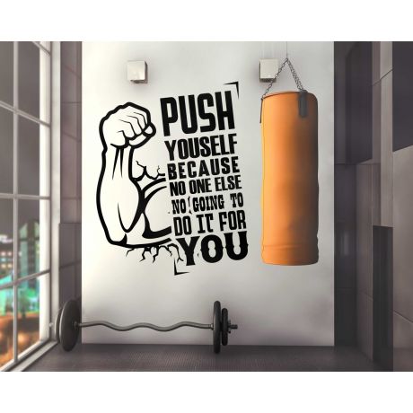 Motivational Gym Quotes Wall Stickers, Motivating Wall Quotes for Gym Decor