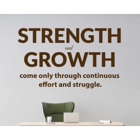 Strength And Growth Unleashed Motivational Quotes Wall Decals