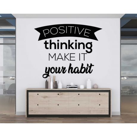 Positive Thinking Make It Your Habit Wall Decals For Room Decoration